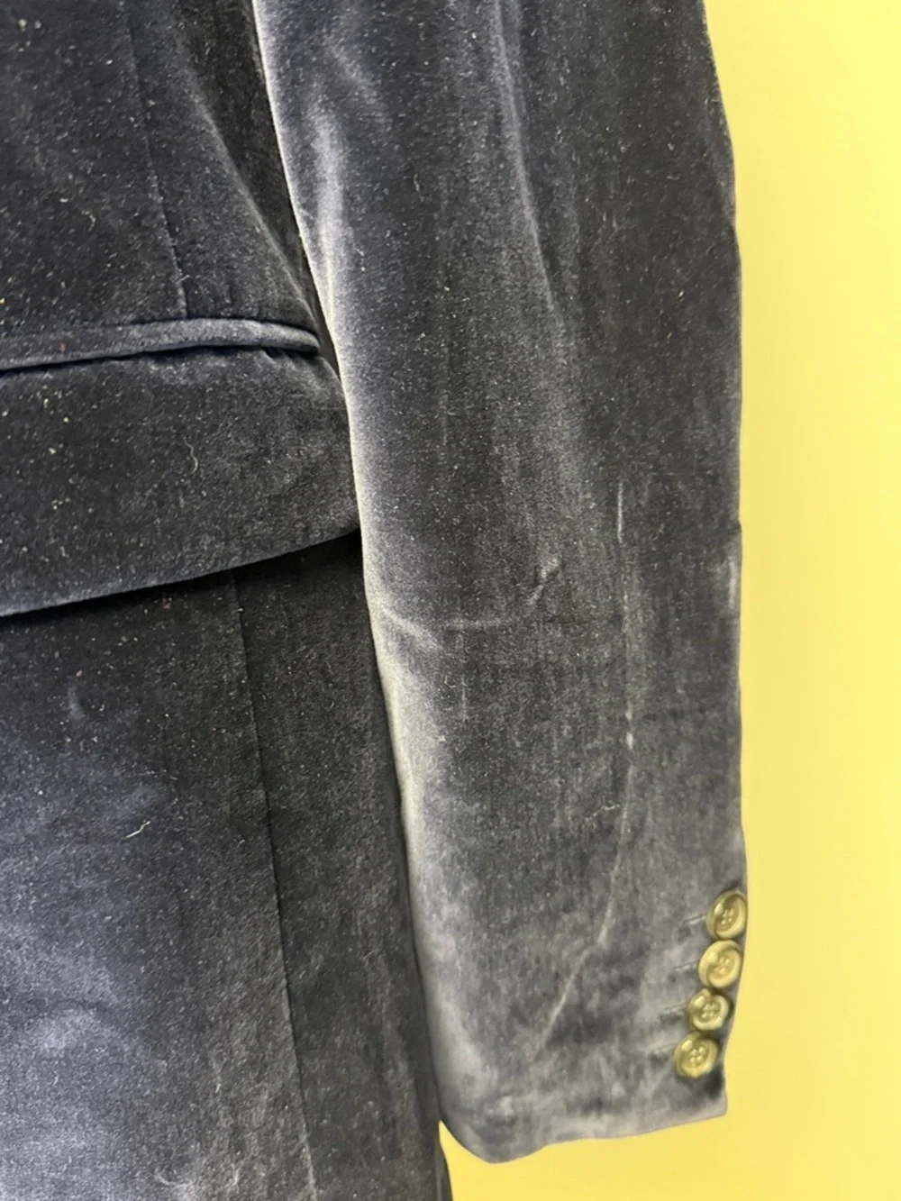Burberry London Velvet Blazer Navy Blue Made in Italy 52R
